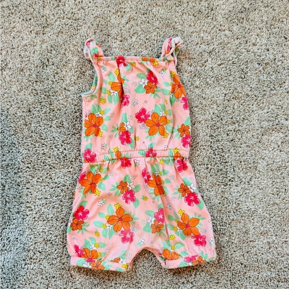 Carter's baby girl floral romper summer Jumpsuit size 12 months